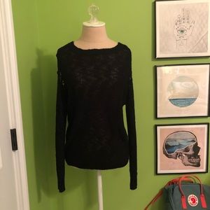 Black sweater with shoulder detailing